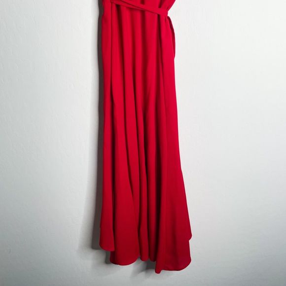 Two Arrows Felix Midi Wrap Dress Red - Picture 7 of 8